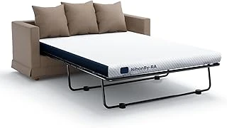 The image shows a plush queen replacement mattress for a sleeper sofa, offering comfort.