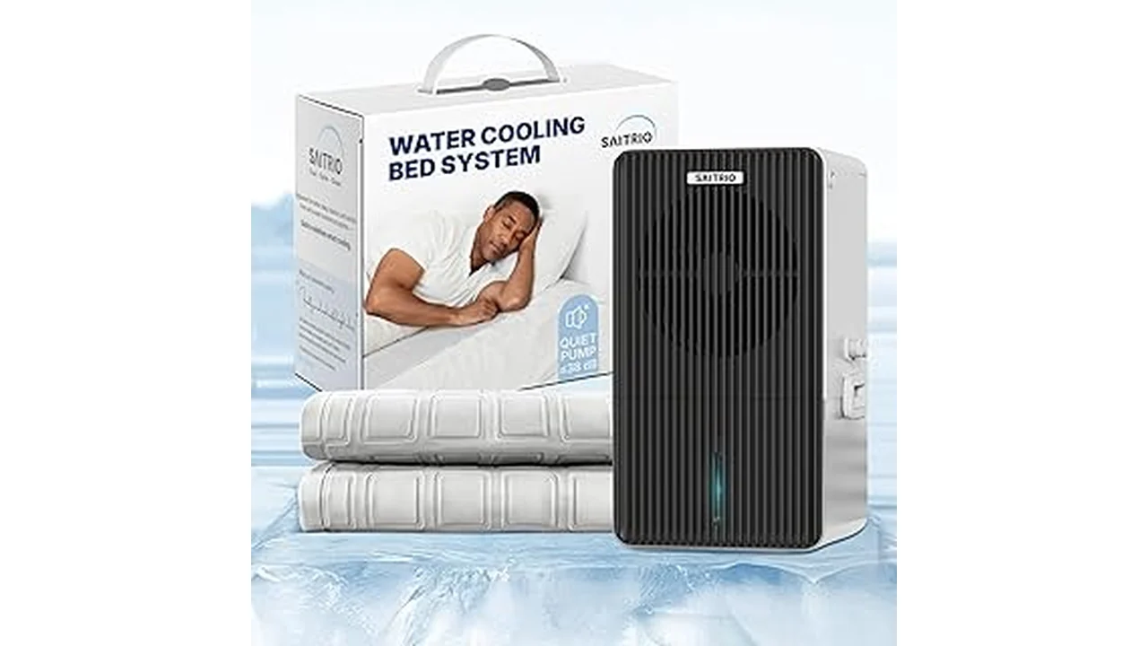 This image shows a person sleeping peacefully on a cool, refreshing mattress designed for optimal sleep.