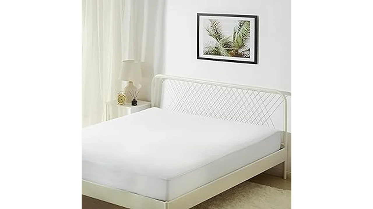 The image shows a mattress covered in a protective encasement, ideal for a Best 31 Mattress Encasement.