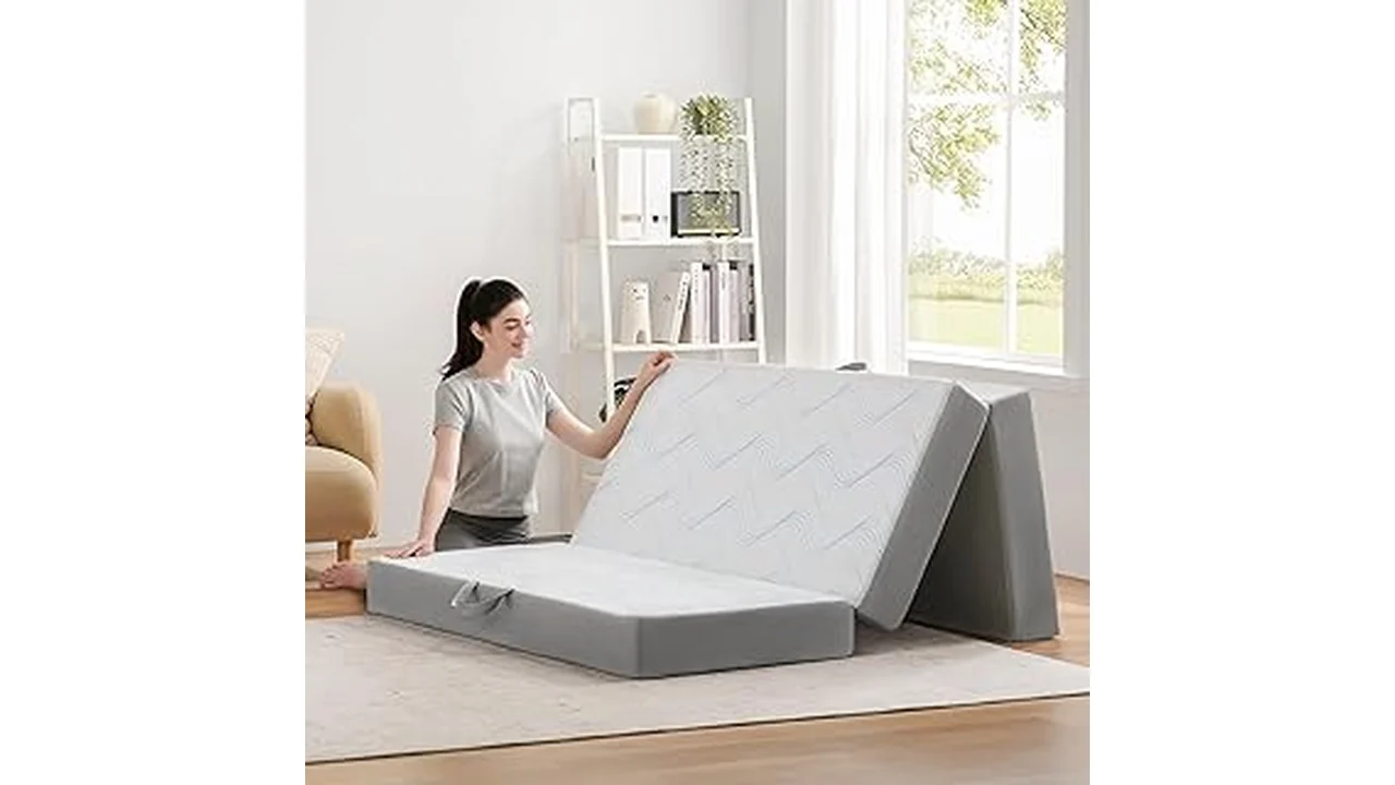The image shows a luxurious, inviting bed with multiple mattresses, showcasing the Most Popular 31 Comfy Mattress collection.