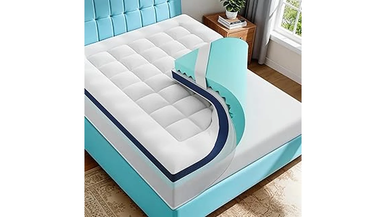 The image shows a comfortable mattress topper, highlighting durability from the Most Popular 31 Durable Mattress Topper collection.
