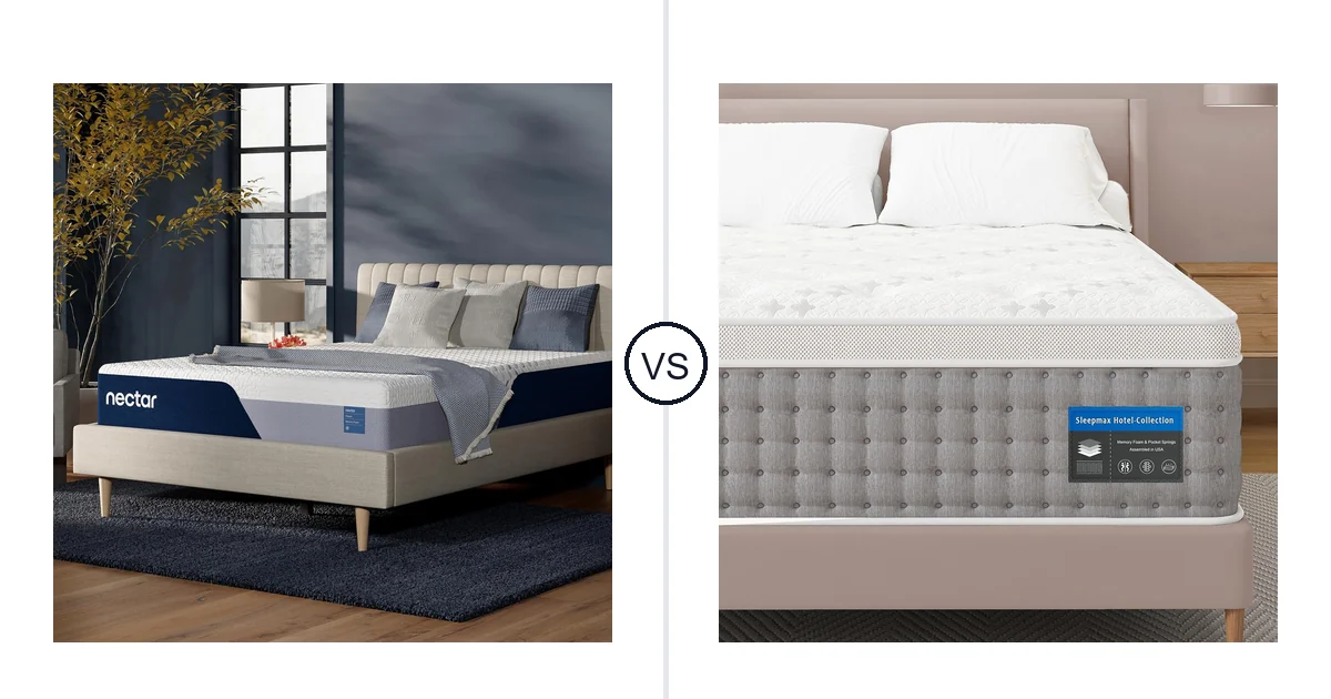 Comparison of Nectar Queen and Sleepmax Queen (U.S. Standard)