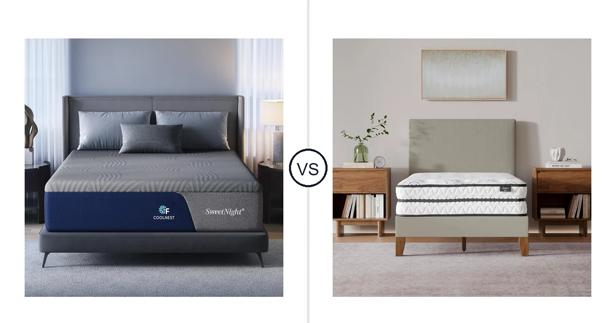 Comparison of Sweetnight King (U.S. Standard) and Signature Design by Ashley Twin